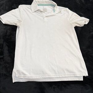 all in motion White Polo with Light Blue Inner Trim